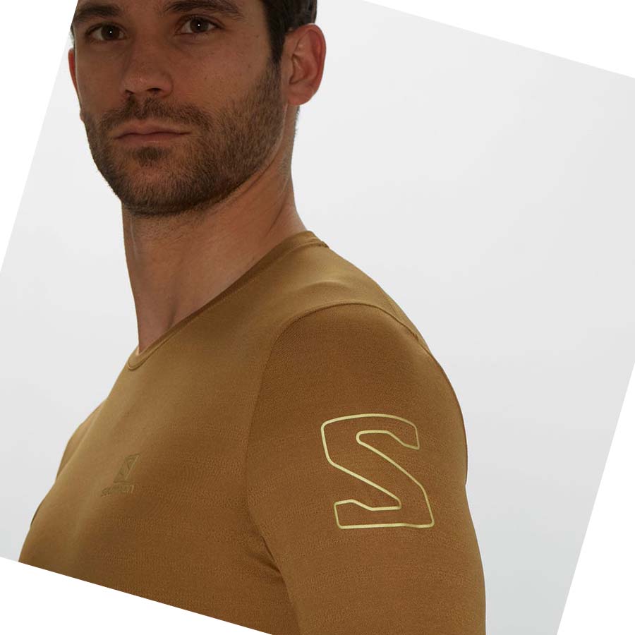 Camiseta Salomon OUTLINE Hombre Amarillos | MX 3248CTV